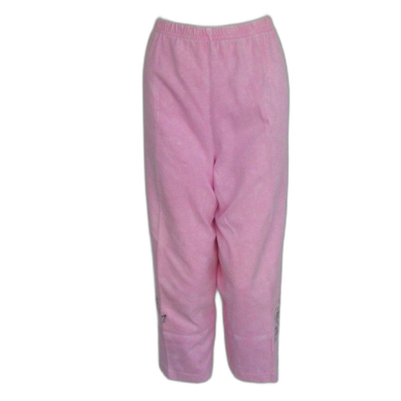 PRODUCE COMPANY Pants, L, Pink, Cropped, Elastic Waist, Umbrellas, Tree - Picture 2 of 12